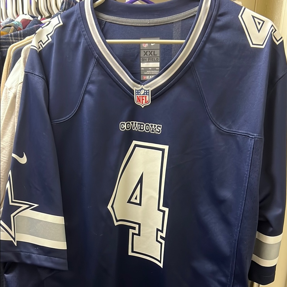 NFL Cowboys Jersey XXL Blue and Silver